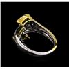 Image 3 : Crayola 2.20ctw Peridot and White Sapphire Ring - .925 Silver