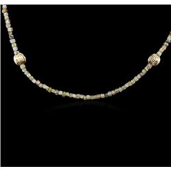 14KT Yellow Gold 22.02ctw Rough Diamond Necklace