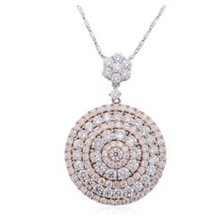 14KT Two-Tone Gold 4.80ctw Diamond Pendant With Chain