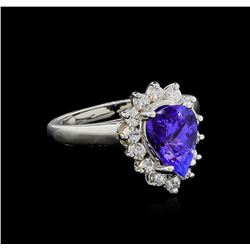 1.88ct Tanzanite and Diamond Ring - 14KT White Gold