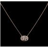 Image 1 : 0.61ctw Diamond Necklace - 14KT Rose Gold