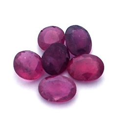 10.57ctw Oval Mixed Ruby Parcel