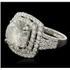 Image 2 : 18KT White Gold 7.19ctw Diamond Ring