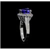 Image 4 : 2.80ct Tanzanite and Diamond Ring - 14KT White Gold