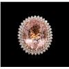 Image 2 : 40.22ct Morganite and Diamond Ring - 14KT Rose Gold