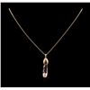 Image 2 : 7.88ct Morganite and Diamond Pendant - 14KT Rose Gold