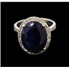 Image 2 : 11.03ct Sapphire and Diamond Ring - 14KT White Gold