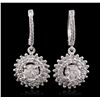Image 2 : 14KT White Gold 2.06ctw Diamond Earrings