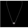 Image 2 : 14KT White Gold 3.50ctw Ruby Pendant With Chain