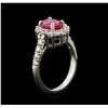 Image 3 : 1.78ct Ruby and Diamond Ring - 14KT White Gold