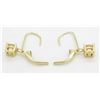 Image 6 : GIA Certified 1.17ctw Diamond Earrings - 14K Yellow Gold