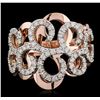 Image 2 : 14KT Rose Gold 0.62ctw Diamond Ring