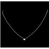 Image 2 : 0.09ct Diamond Solitaire Necklace - 14KT White Gold