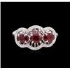 Image 2 : 1.67ctw Ruby and Diamond Ring - 14KT White Gold