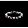 Image 1 : 0.90ctw Ruby and Diamond  Ring - 14KT White Gold