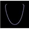 Image 1 : 26.50ctw Blue Sapphire and Diamond Necklace - 14KT White Gold