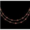 Image 1 : 9.57ctw Ruby Necklace - 18KT Rose Gold