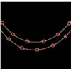 Image 2 : 9.57ctw Ruby Necklace - 18KT Rose Gold