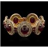 Image 1 : 14KT Rose Gold 72.81ctw Ruby and Diamond Bracelet