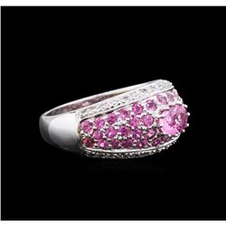 18KT White Gold 1.88ctw Pink Sapphire and Diamond Ring