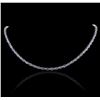 Image 2 : 14KT White Gold 12.96ctw Tanzanite and Diamond Necklace