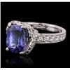 Image 1 : 18KT White Gold 3.06ct Tanzanite and Diamond Ring