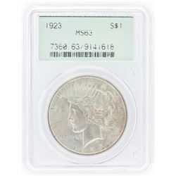 1923 PCGS MS63 Peace Silver Dollar