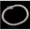 14KT White Gold 1.00ctw Diamond Bracelet