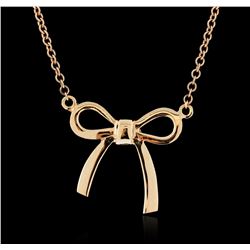 14KT Rose Gold Bow Necklace