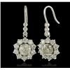 Image 2 : 14KT White Gold 3.72ctw Diamond Earrings