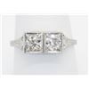 Image 2 : 0.55ctw Vintage Diamond Ring - 18KT White Gold