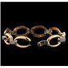 Image 3 : 0.98ctw Diamond Bracelet - 14KT Two-Tone Gold