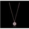 Image 2 : 14KT Two-Tone 4.74ctw Diamond Pendant With Chain