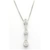 Image 2 : 0.20ctw Diamond Pendant - 14KT White Gold