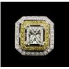 Image 1 : EGL INT 7.80ctw Diamond Ring - 18KT Two-Tone Gold