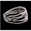 Image 3 : 14KT White Gold 3.99ctw Diamond Bangle Bracelet