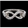 Image 2 : 14KT White Gold 0.28ctw Diamond Ring