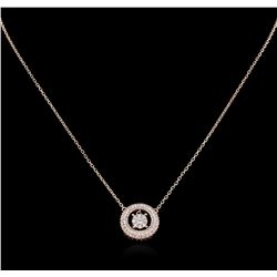 0.64ctw Diamond Necklace - 14KT Rose Gold