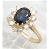 Image 9 : 1.49ct Sapphire and Diamond Ring - 14KT Yellow Gold
