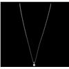 Image 2 : 14KT White Gold 0.44ct Diamond Pendant With Chain