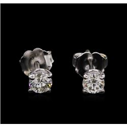 0.48ctw Diamond Stud Earrings - 14KT White Gold