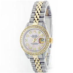 Rolex 14KT Two-Tone Diamond DateJust Ladies Watch