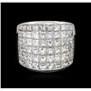 Image 2 : 14KT White Gold 8.10ctw Diamond Ring