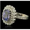 Image 2 : 14KT White Gold 3.35ct Tanzanite and Diamond Ring