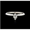 Image 2 : 14KT White Gold 0.32ct Diamond Solitaire Ring
