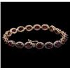 Image 2 : 19.03ctw Ruby and Diamond Bracelet - 14KT Rose Gold