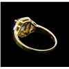 Image 3 : 1.00ct Tanzanite and Diamond Ring - 14KT Yellow Gold