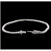 Image 3 : 18KT White Gold 2.34ctw Diamond Tennis Bracelet
