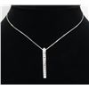 Image 1 : 0.32ctw Diamond Pendant - 14KT White Gold