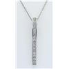 Image 2 : 0.32ctw Diamond Pendant - 14KT White Gold
